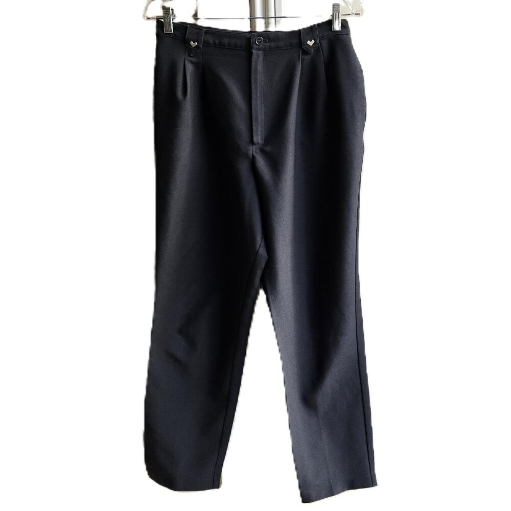 FUNDAMENTAL THINGS Women's 10P Straight Leg Black Trouser Slacks Dress Pants